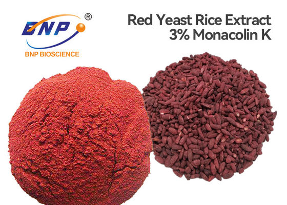 Pó vermelho do extrato 3% Monacolin-K Monascus Purpureus do arroz do fermento de FSSC
