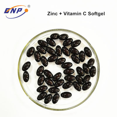 Cápsulas imunes pretas da vitamina C Softgel do zinco do suplemento 500mg a Softgel